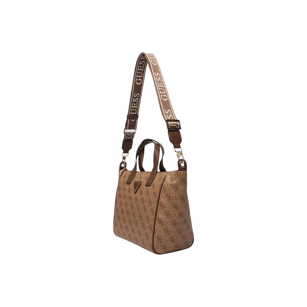 Guess Follie Latte Logo Shopper Tote Bag