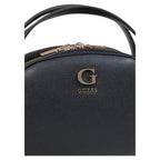 Guess Coleen Black Top Zip Crossbody Bag