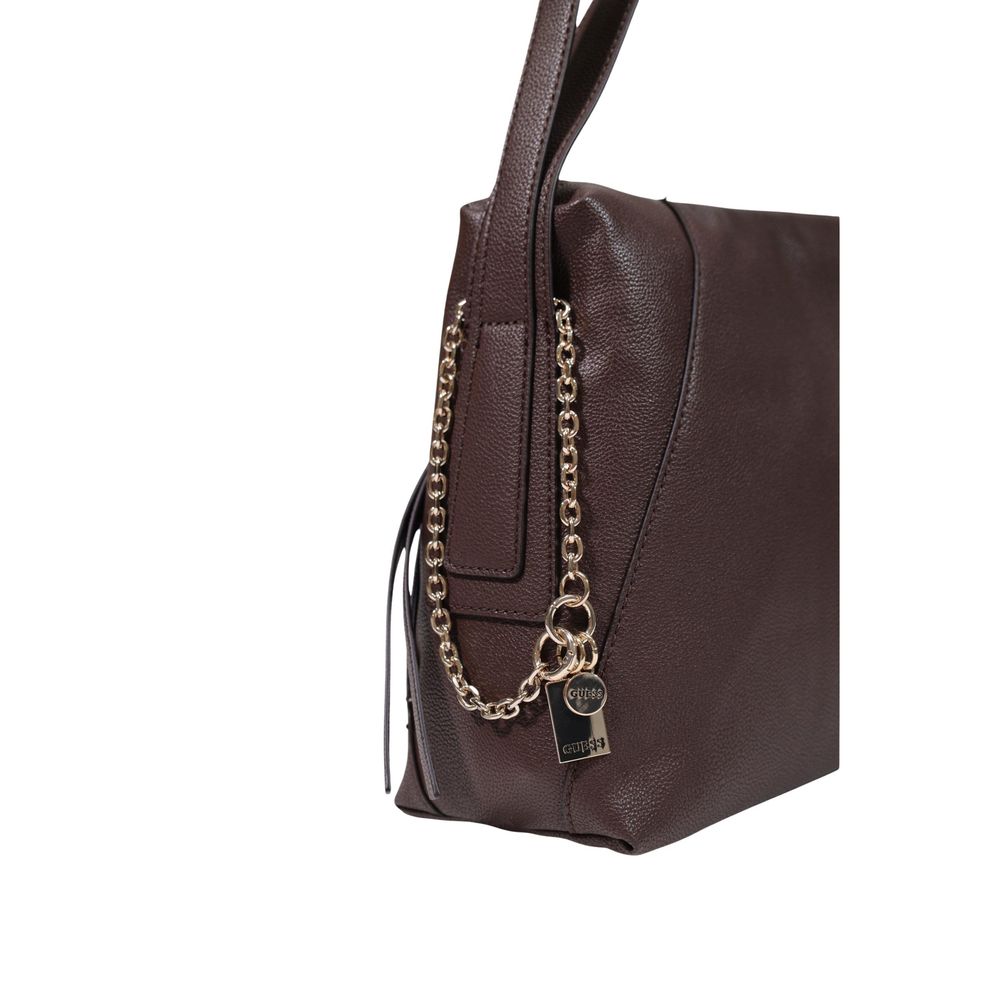 Guess Devon Large Brown Shoulder Bag