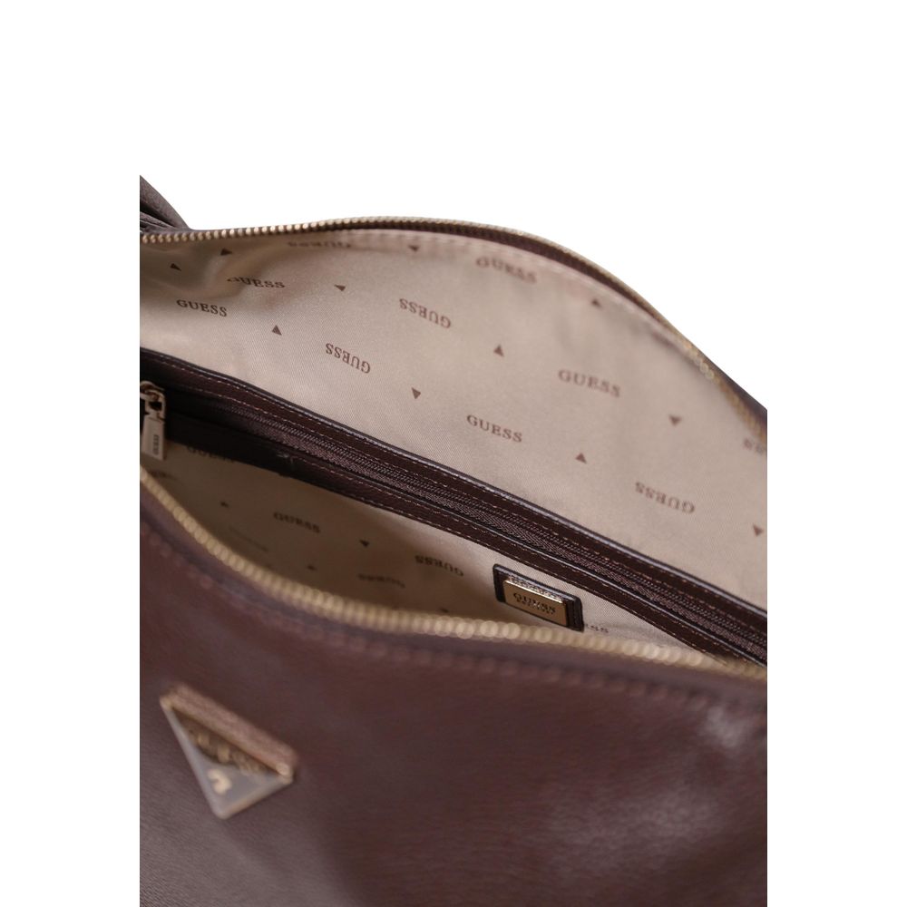 Guess Devon Large Brown Shoulder Bag
