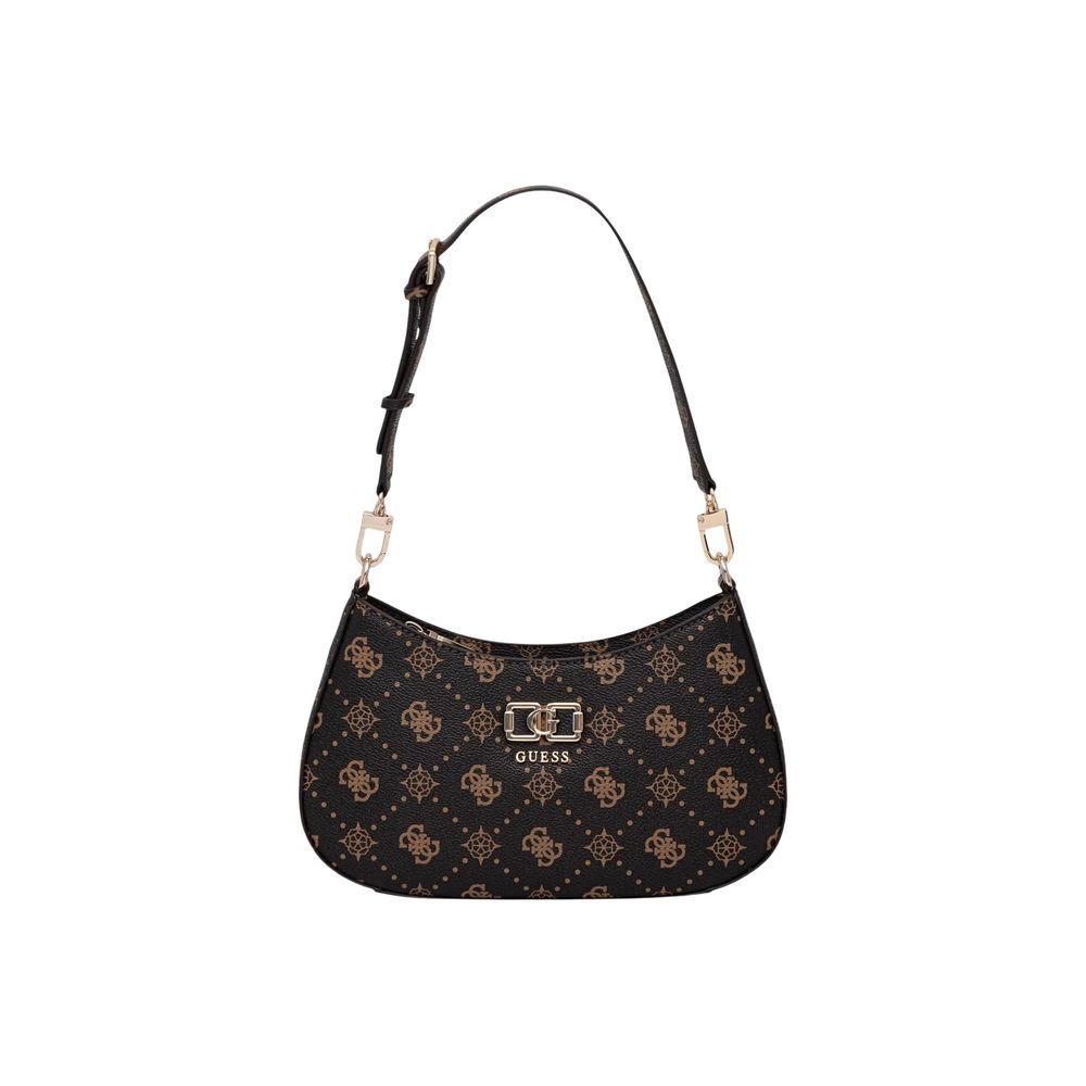 Guess Emelie Espresso Logo Shoulder Bag