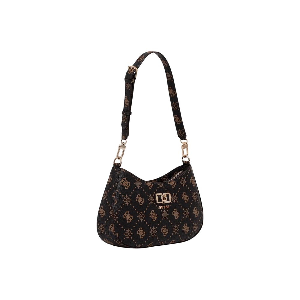Guess Emelie Espresso Logo Shoulder Bag