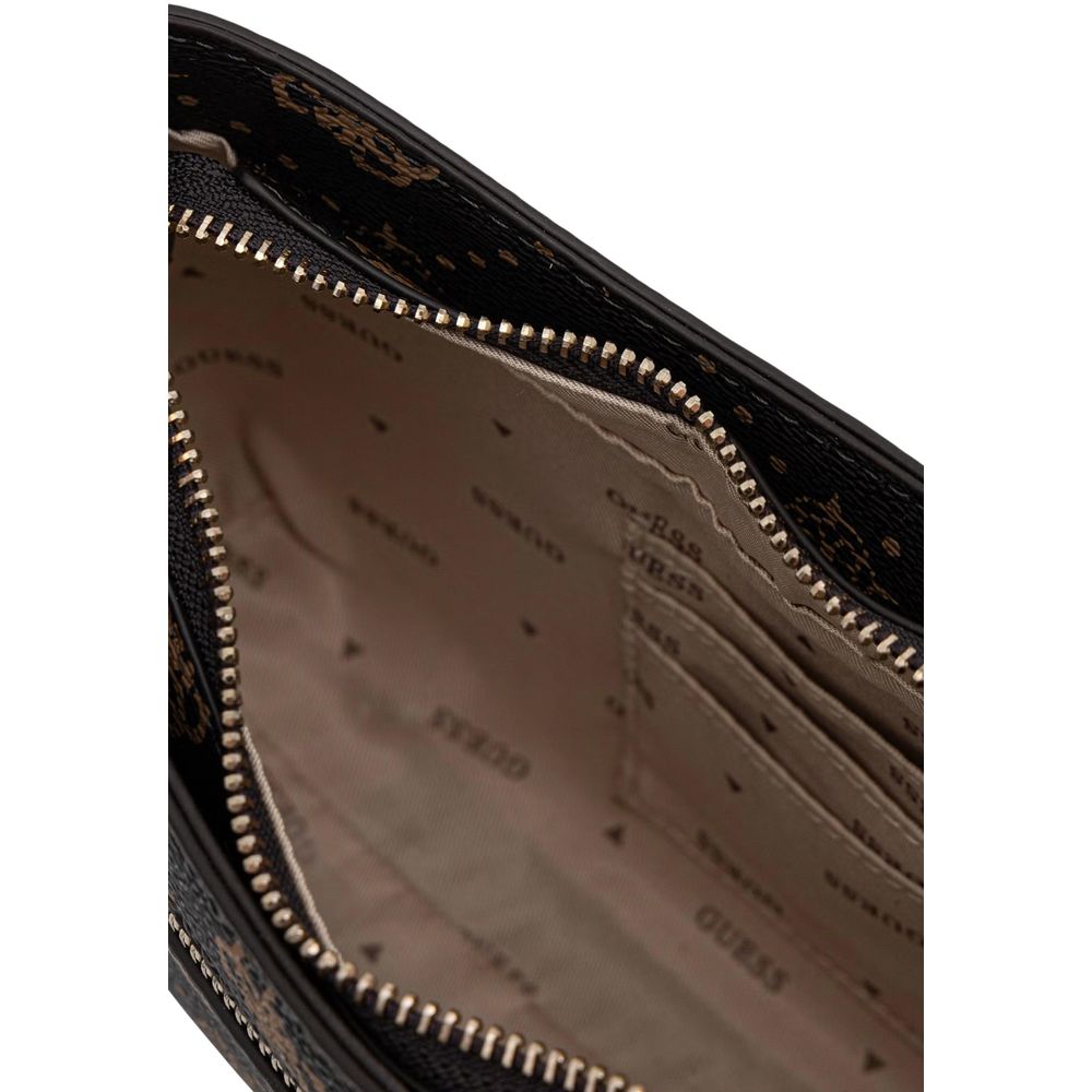 Guess Emelie Espresso Logo Shoulder Bag