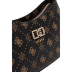 Guess Emelie Espresso Logo Shoulder Bag