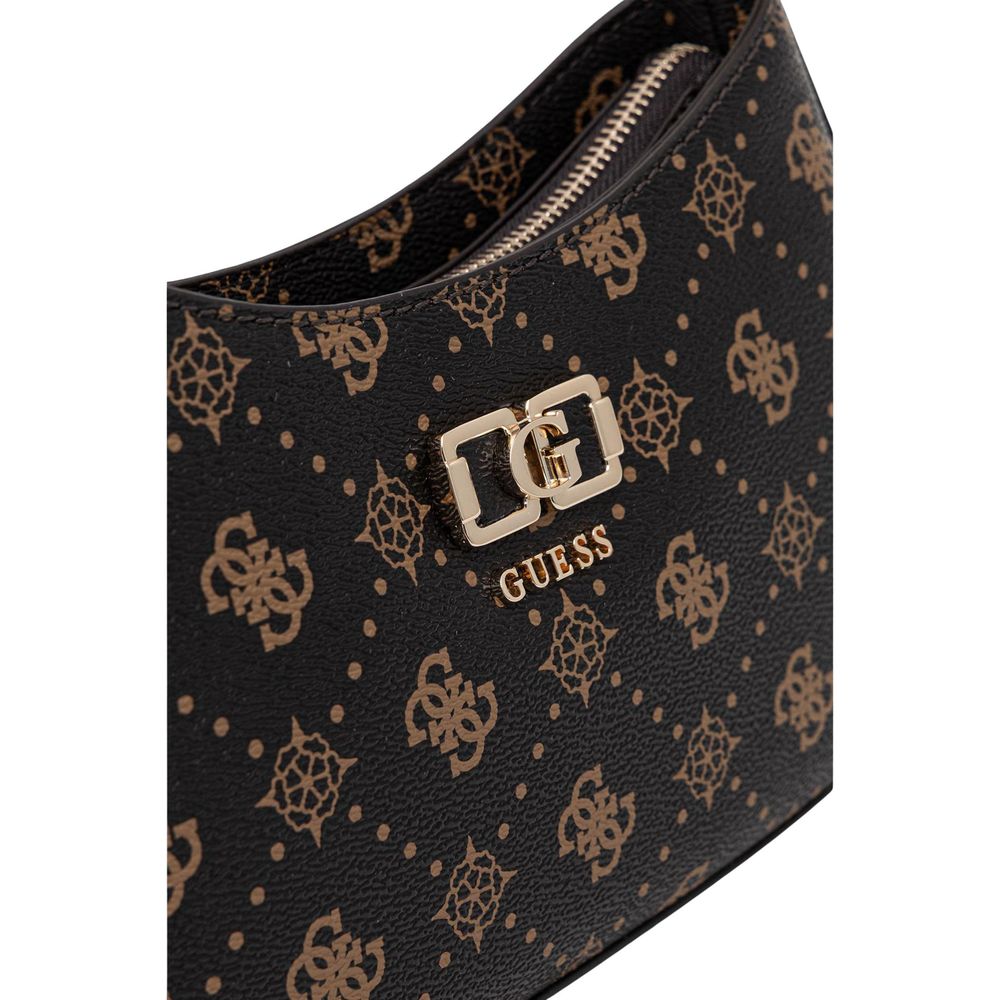 Guess Emelie Espresso Logo Shoulder Bag