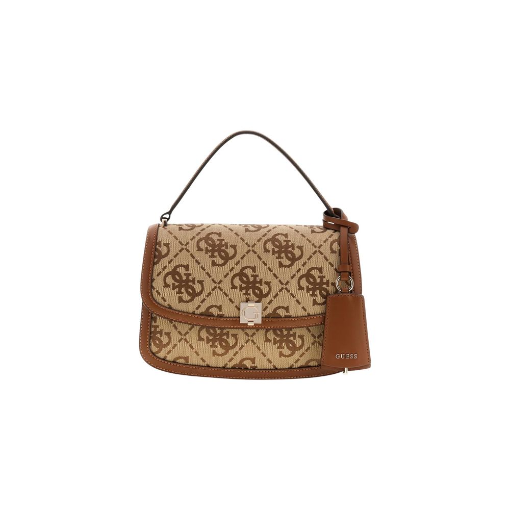 Guess Audrey Logo Latte Logo Crossbody Bag