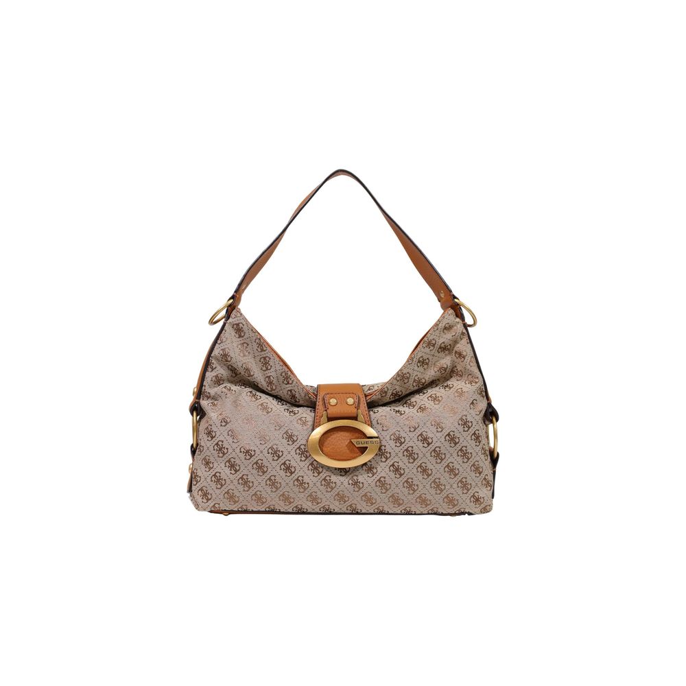 Guess Camden Latte Logo & Cognac Shoulder Bag