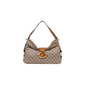 Guess Camden Latte Logo & Cognac Shoulder Bag