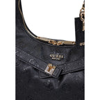 Guess Ella Logo Black Hobo Shoulder Bag