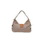Guess Camden Latte Logo & Cognac Shoulder Bag