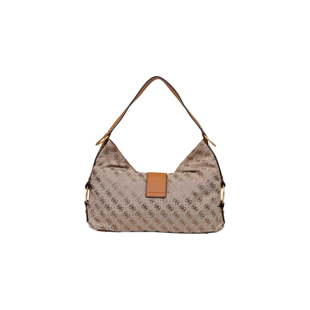 Guess Camden Latte Logo & Cognac Shoulder Bag