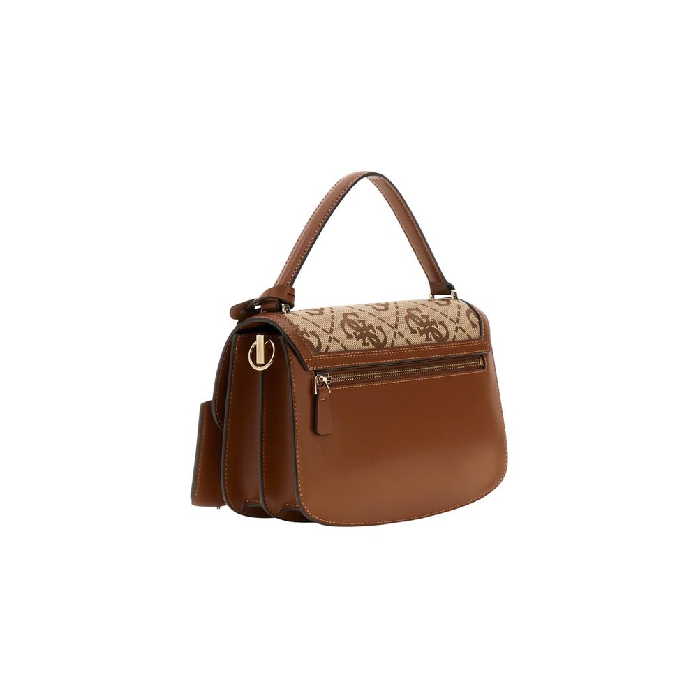 Guess Audrey Logo Latte Logo Crossbody Bag