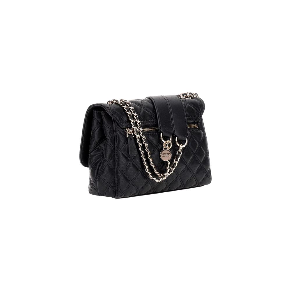Guess Giully II Black Quilted Crossbody Bag