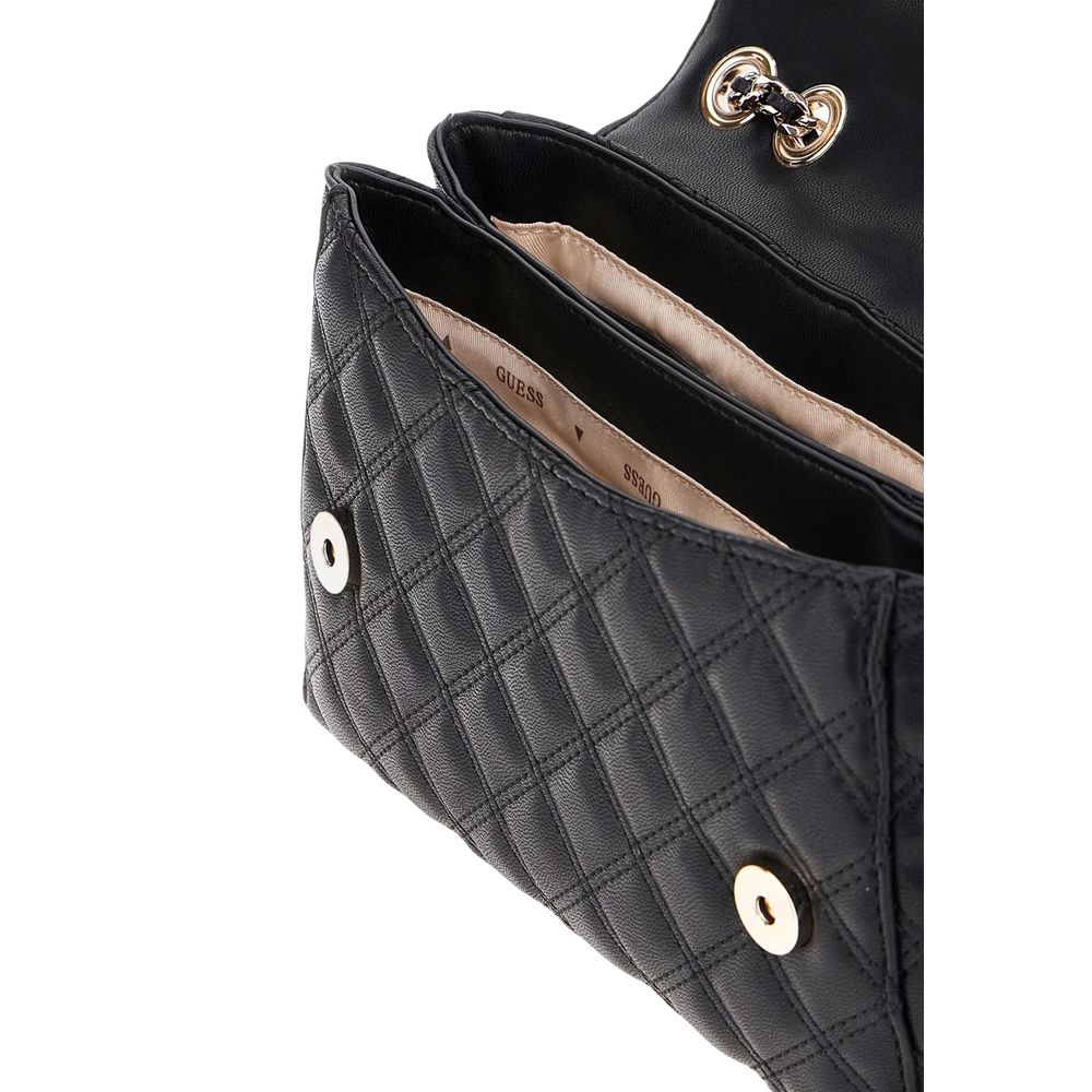 Guess Giully II Black Quilted Crossbody Bag