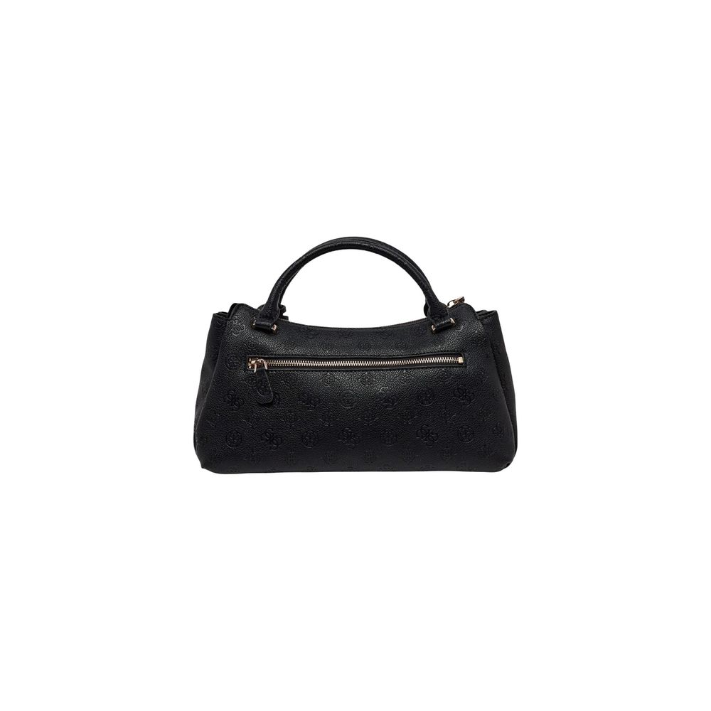 Guess Ella Logo Black Large Satchel Bag