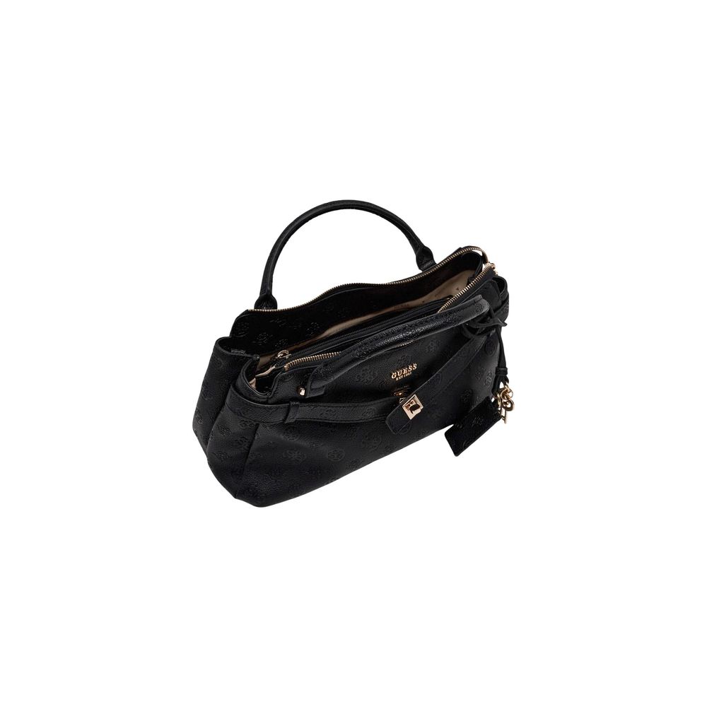Guess Ella Logo Black Large Satchel Bag