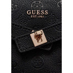 Guess Ella Logo Black Large Satchel Bag