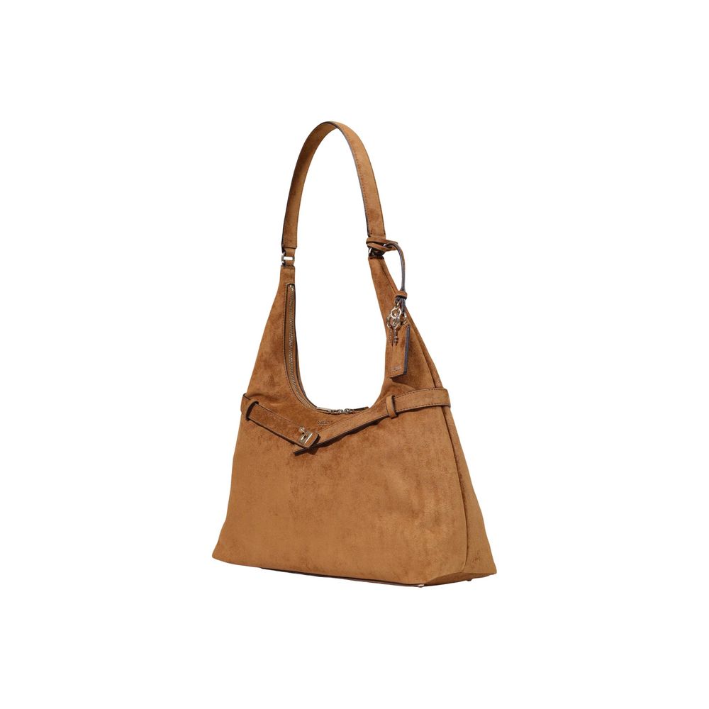 Guess Ella Cognac Suede-Effect Hobo Bag