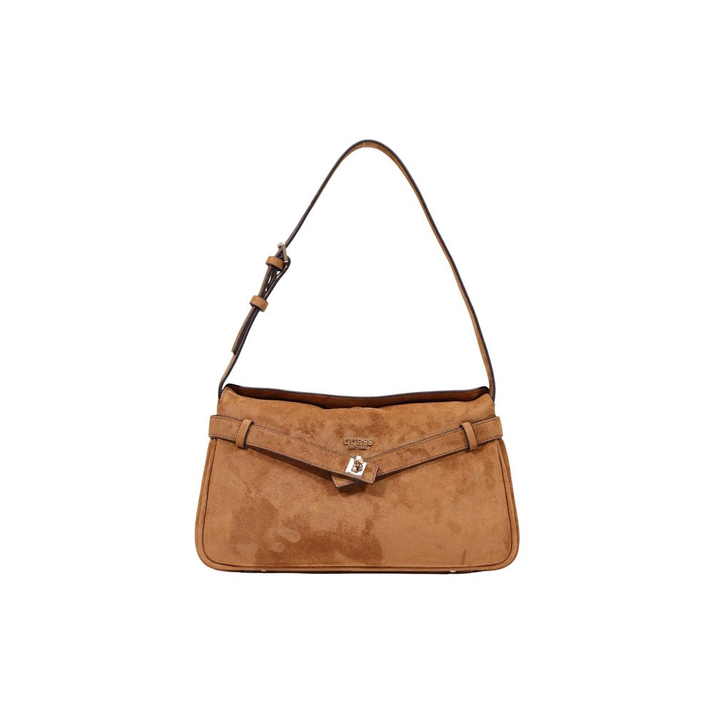 Guess Ella Cognac Suede-Effect Shoulder Bag
