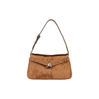 Guess Ella Cognac Suede-Effect Shoulder Bag