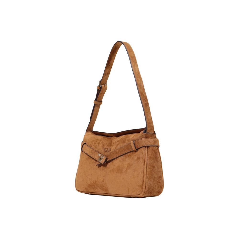 Guess Ella Cognac Suede-Effect Shoulder Bag