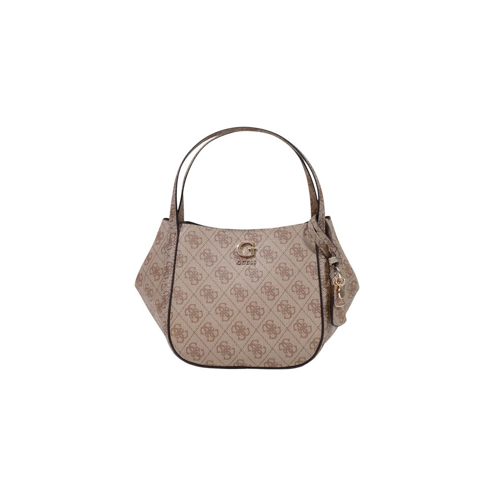 Guess Coleen Latte Logo Satchel Bag