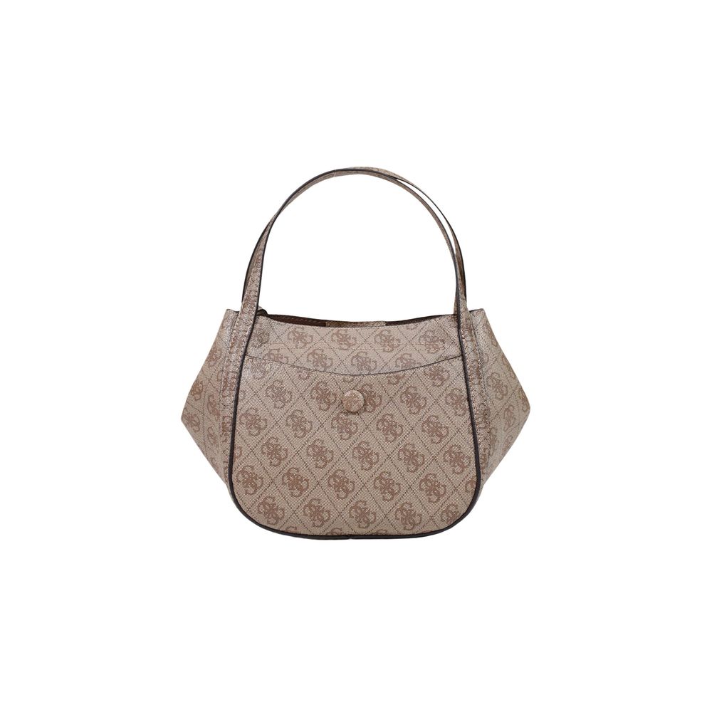 Guess Coleen Latte Logo Satchel Bag