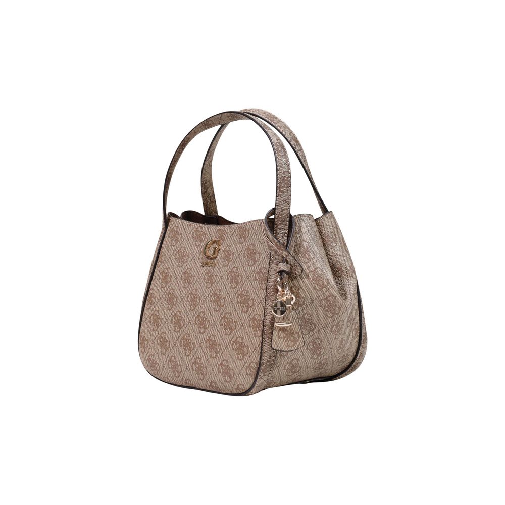 Guess Coleen Latte Logo Satchel Bag