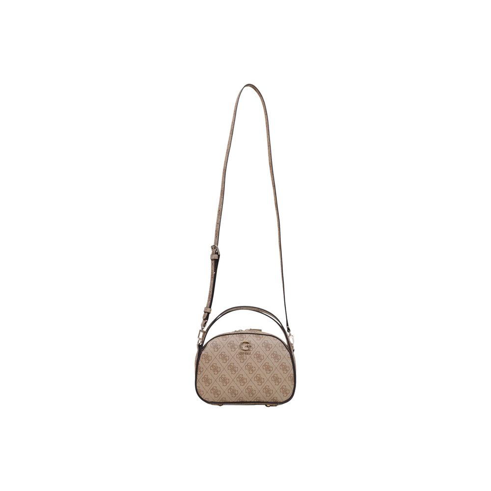 Guess Coleen Logo Latte Logo Crossbody Bag