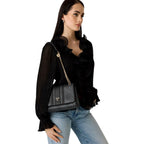 Guess Noelle Logo Dark Grey Crossbody Bag