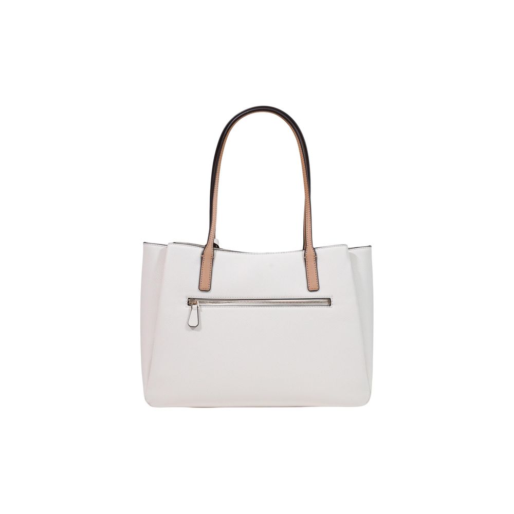 Guess Noelle Off White & Beige Tote Bag