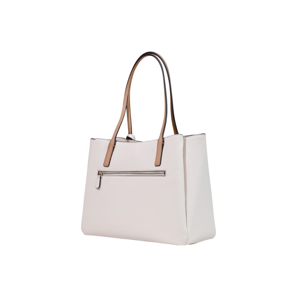 Guess Noelle Off White & Beige Tote Bag