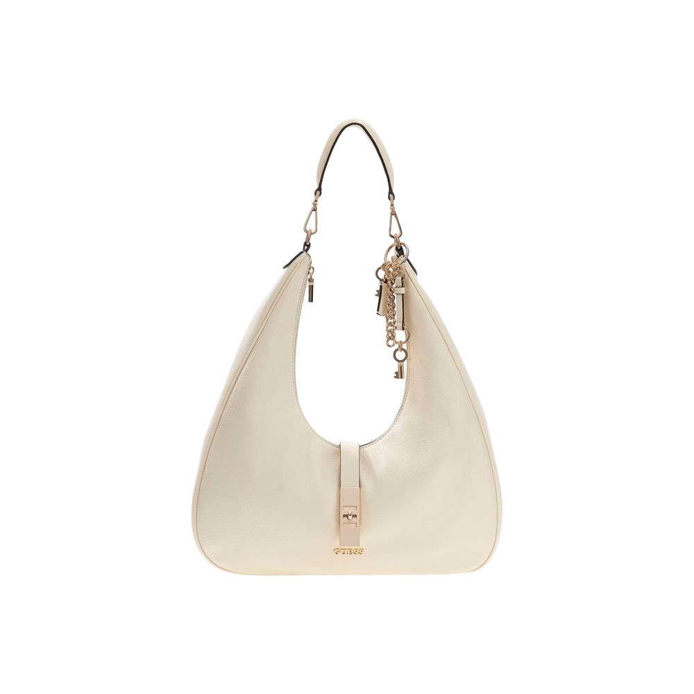 Guess Brooke Cream Hobo Shoulder Bag