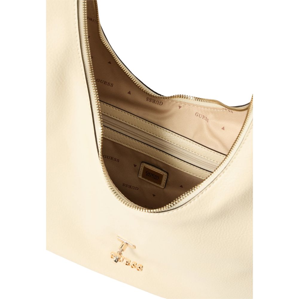 Guess Brooke Cream Hobo Shoulder Bag