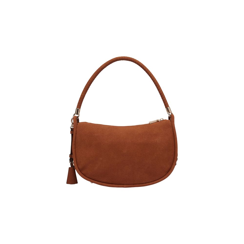 Guess Danya Cognac Suede Shoulder Bag