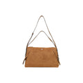 Guess Devon Cognac Suede-Effect Large Shoulder Bag