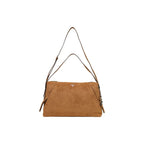Guess Devon Cognac Suede-Effect Large Shoulder Bag