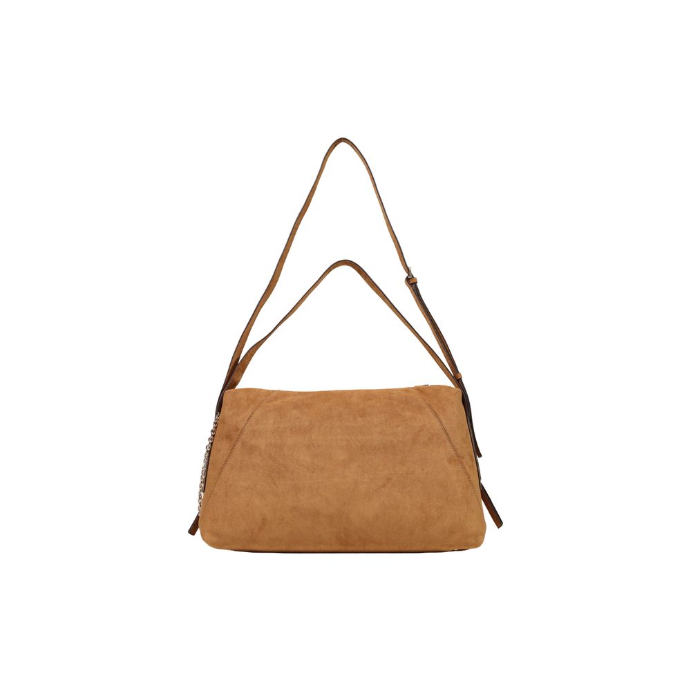 Guess Devon Cognac Suede-Effect Large Shoulder Bag