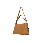 Guess Devon Cognac Suede-Effect Large Shoulder Bag