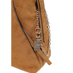 Guess Devon Cognac Suede-Effect Large Shoulder Bag