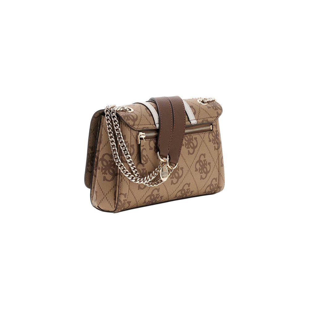 Guess Noelle Latte Logo Crossbody Bag