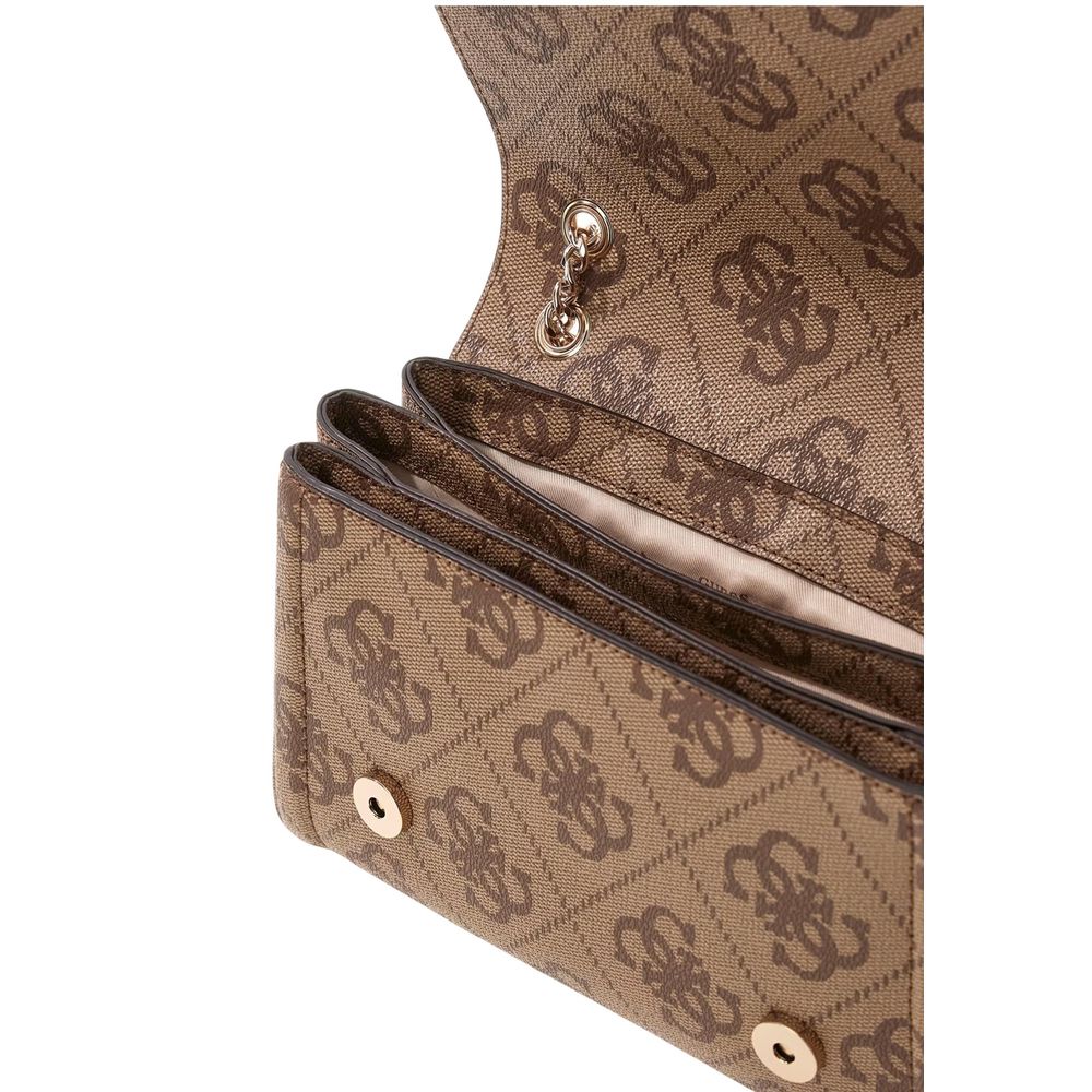 Guess Noelle Latte Logo Crossbody Bag