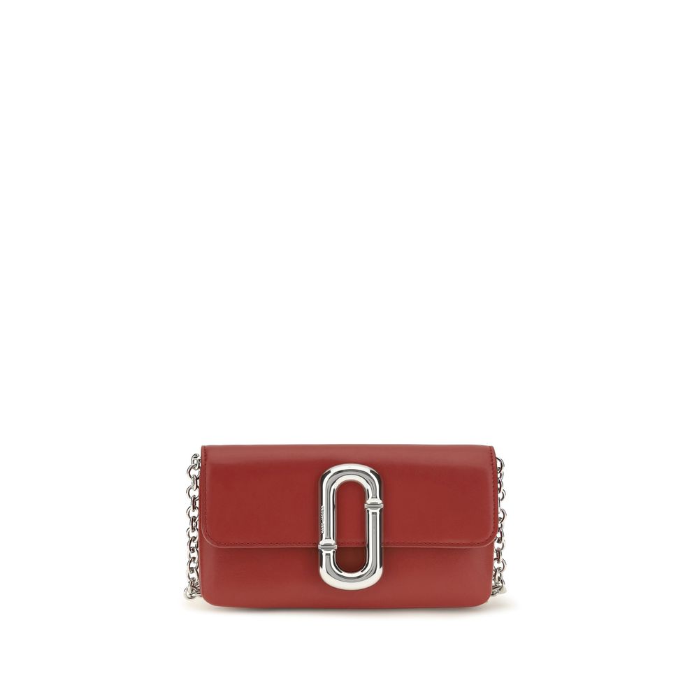 Marc Jacobs Scene Crimson Leather Wallet on Chain