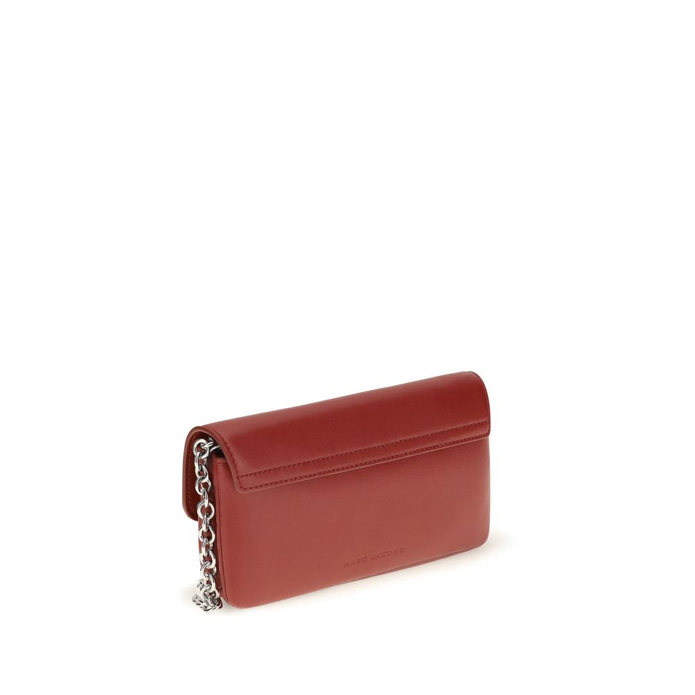 Marc Jacobs Scene Crimson Leather Wallet on Chain