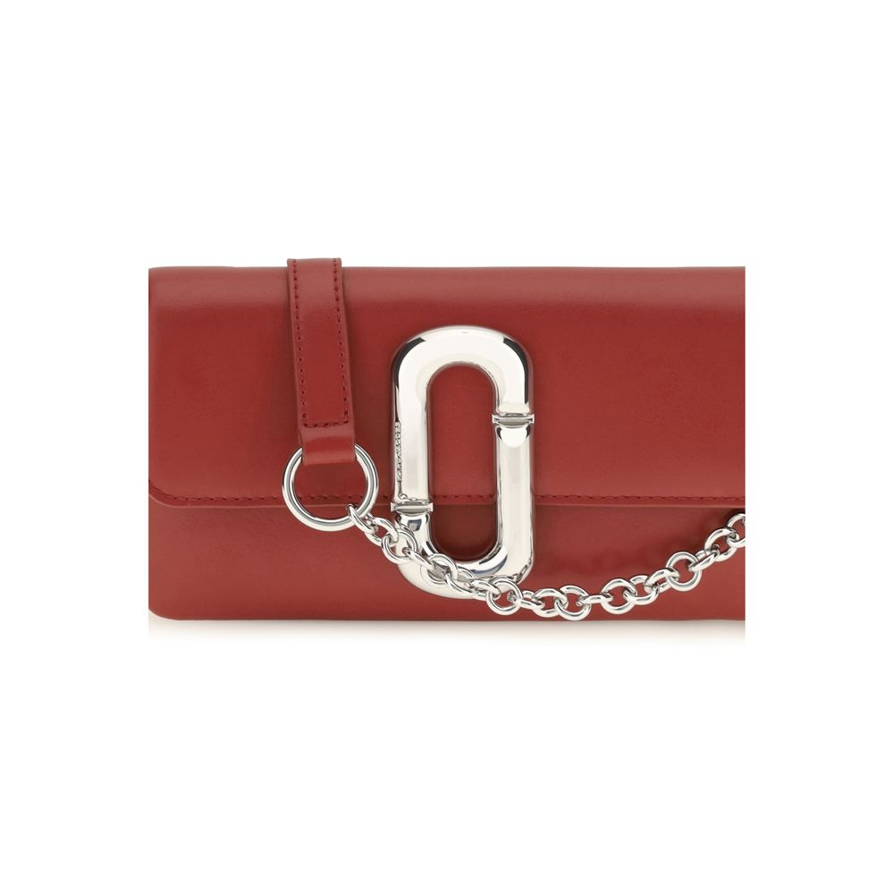 Marc Jacobs Scene Crimson Leather Wallet on Chain