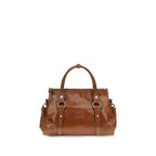 Miu Miu Palisander Glossy Leather Handbag