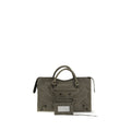 Balenciaga Le City Medium Army Green Leather Handbag