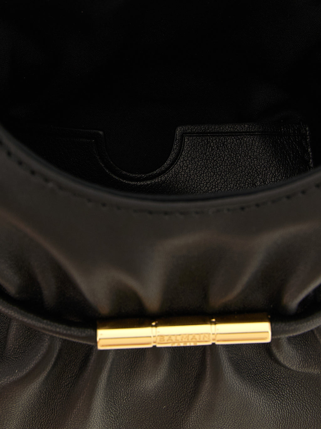 Balmain Sphynx Mini Smooth Leather Bag Black