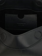 Balmain 64-83 Small Leather Shoulder Bag Black