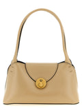 Versace Vivian Small East/West Leather Shoulder Bag Beige